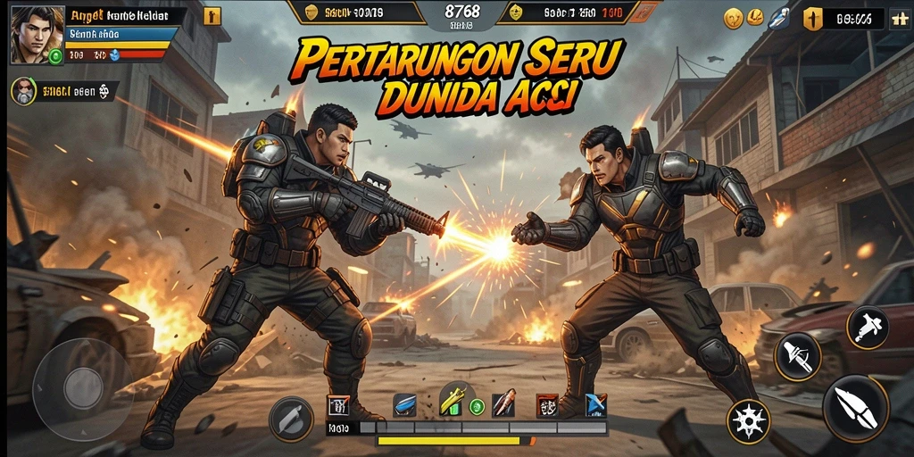 Pengalaman bermain Action yang mendebarkan dan seru.