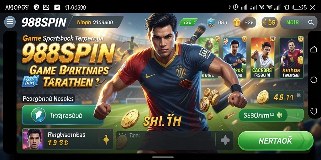 Menampilkan tampilan menarik dari gameplay Sportsbook 988SPIN.