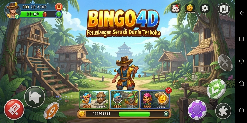 Tampilan gameplay BINGO4D yang menakjubkan di dunia terbuka.