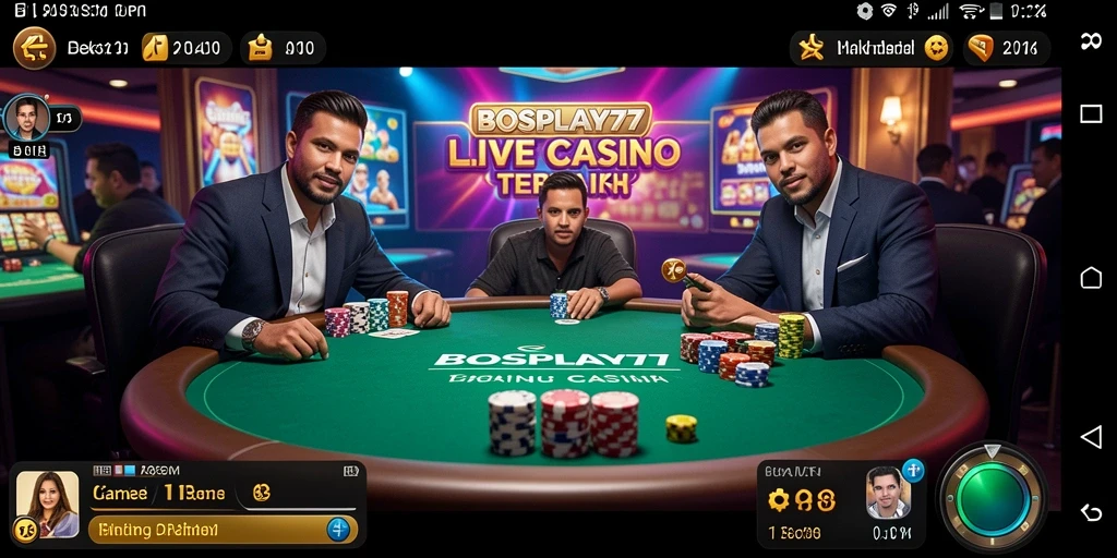 Tampilan menarik dari permainan Live Casino di BOSPLAY77.