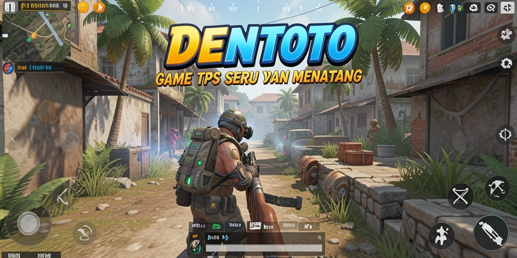 Tangkapan layar DENTOTO menampilkan aksi pertempuran yang intens.