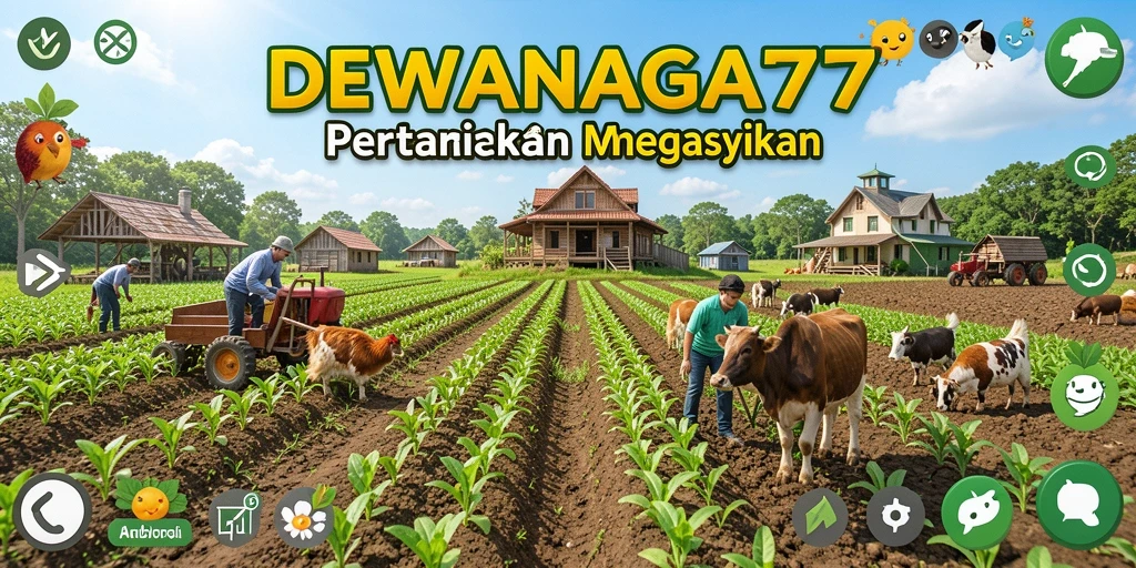 Gameplay menarik DEWANAGA77 menampilkan kehidupan pertanian yang seru.