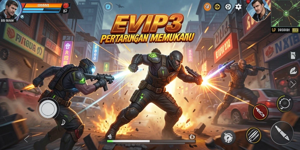 Tampilan gameplay EVIP3 menunjukkan aksi yang seru dan menegangkan.