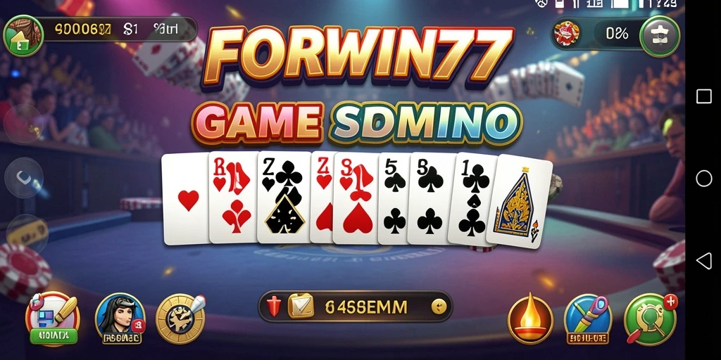 Tampilan menarik dari permainan Domino di FORWIN77.