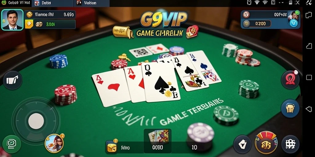 Tampilan gameplay Gaple yang seru dan interaktif di G9VIP.
