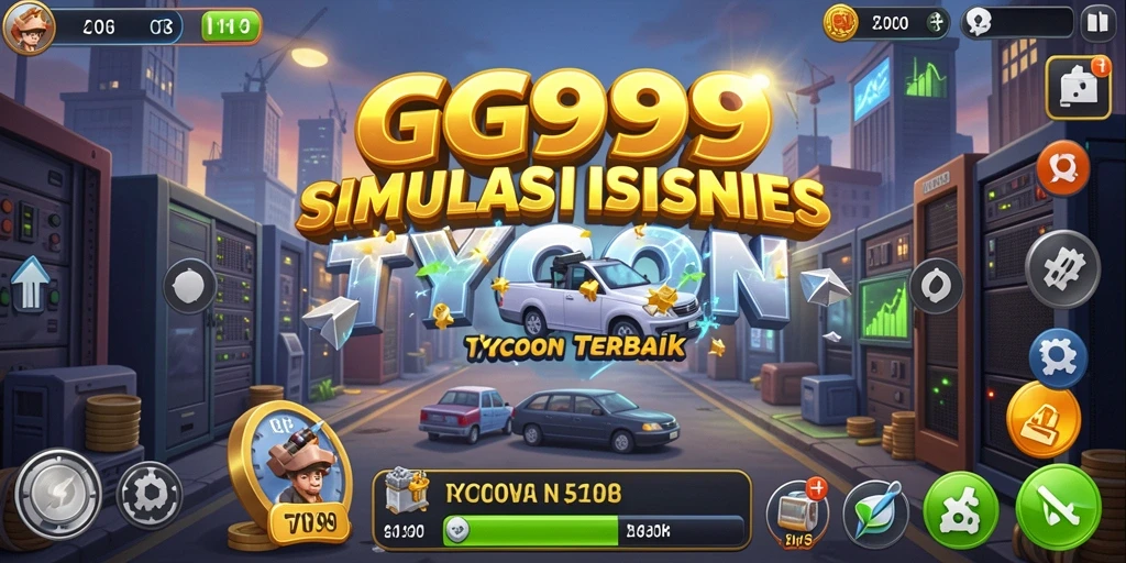 Tangkapan layar gameplay GG999 yang menampilkan dinamika manajemen bisnis Tycoon.