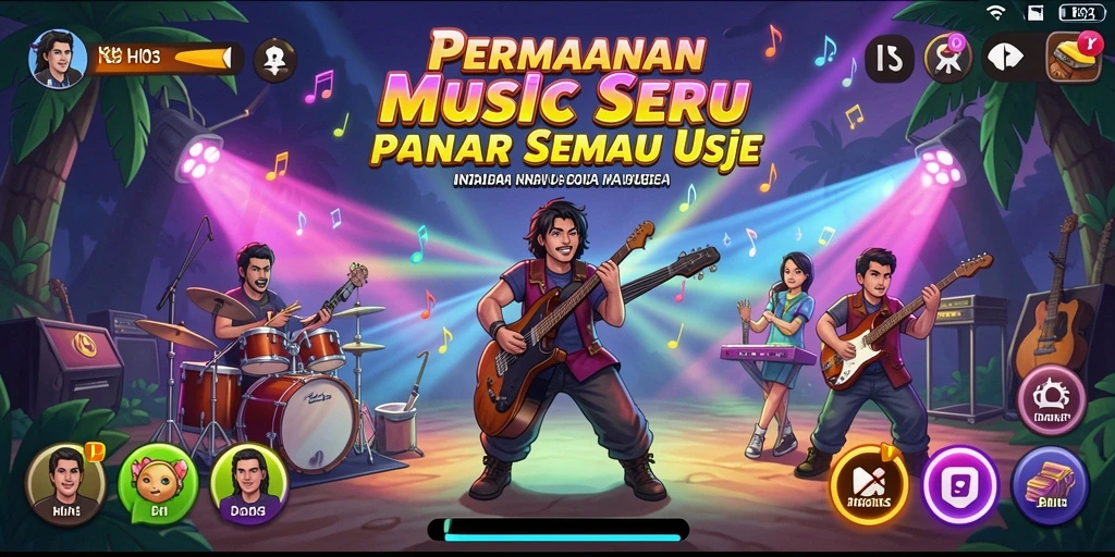 Tampilan gameplay H03 yang seru dengan berbagai lagu.