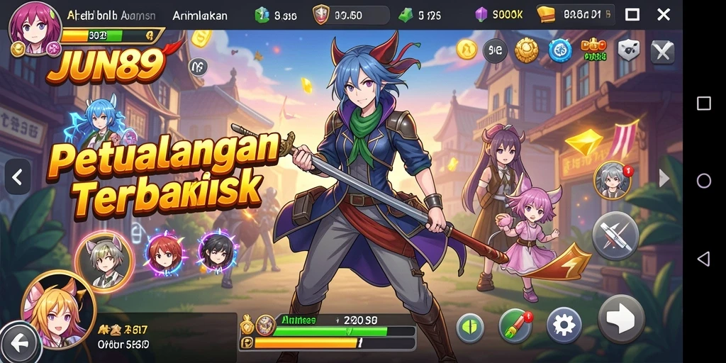 Tampilan gameplay JUN88 yang seru dan khas Anime.