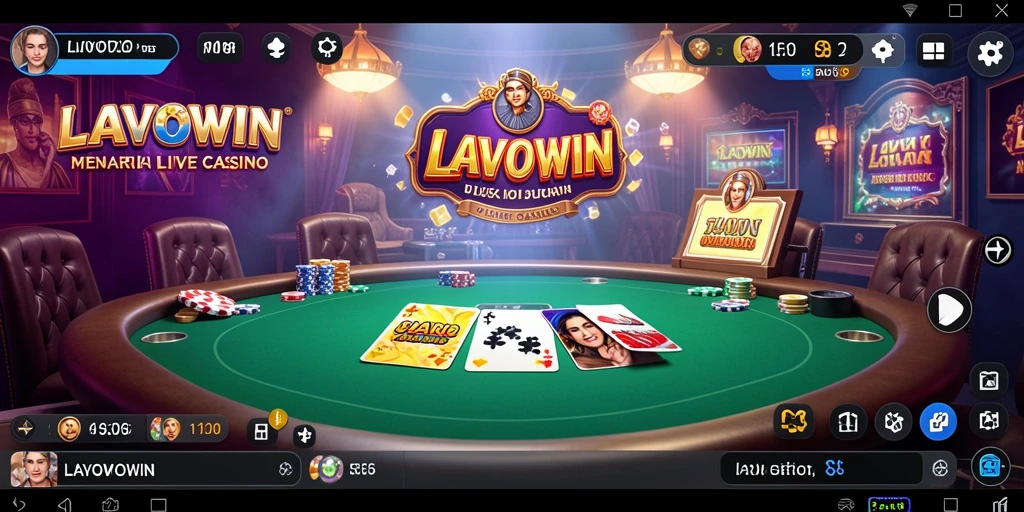 Tampilan menarik permainan kasino langsung LAVOWIN.