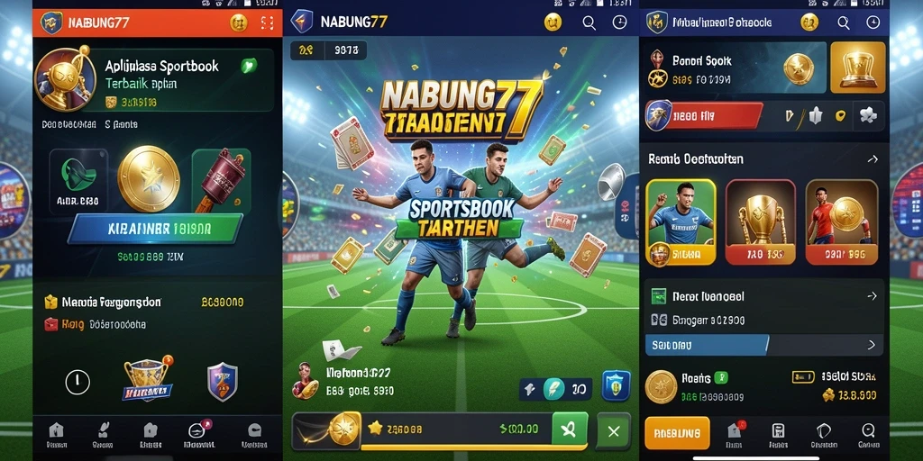 Tampilan antarmuka menawan dari NABUNG77 dalam game Sportsbook.