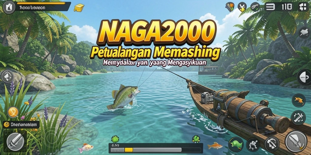 Tampilan menarik dari gameplay NAGA2000 saat memancing.