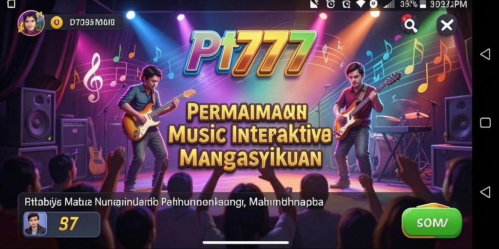 Screenshot gameplay PT777 yang menunjukkan interaksi musik yang menyenangkan.
