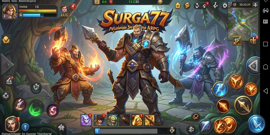 Tampilan gameplay SURGA77 yang menakjubkan dan penuh aksi.