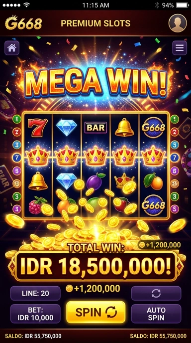 Screenshot antarmuka utama aplikasi g668.